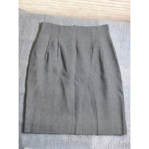 Cathy Hardwick Women's Vintage Houndstooth Midi Pencil Skirt Rayon Size‎ 10 USA - Picture 8 of 8